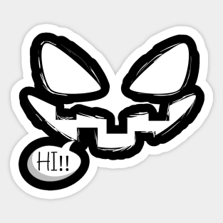 Black White Creepy Halloween Sticker